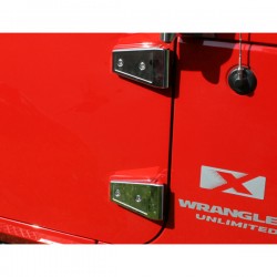 Rugged Ridge Jeep JK 07-Up Door Hinge Cover Set of 8 (Black)