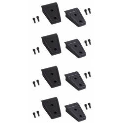 Rugged Ridge Jeep JK 07-Up Door Hinge Cover Set of 8 (Black)
