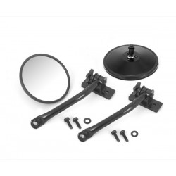 Rugged Ridge Jeep JK, TJ/LJ Quick Release Mirror Pair Black, Stainless